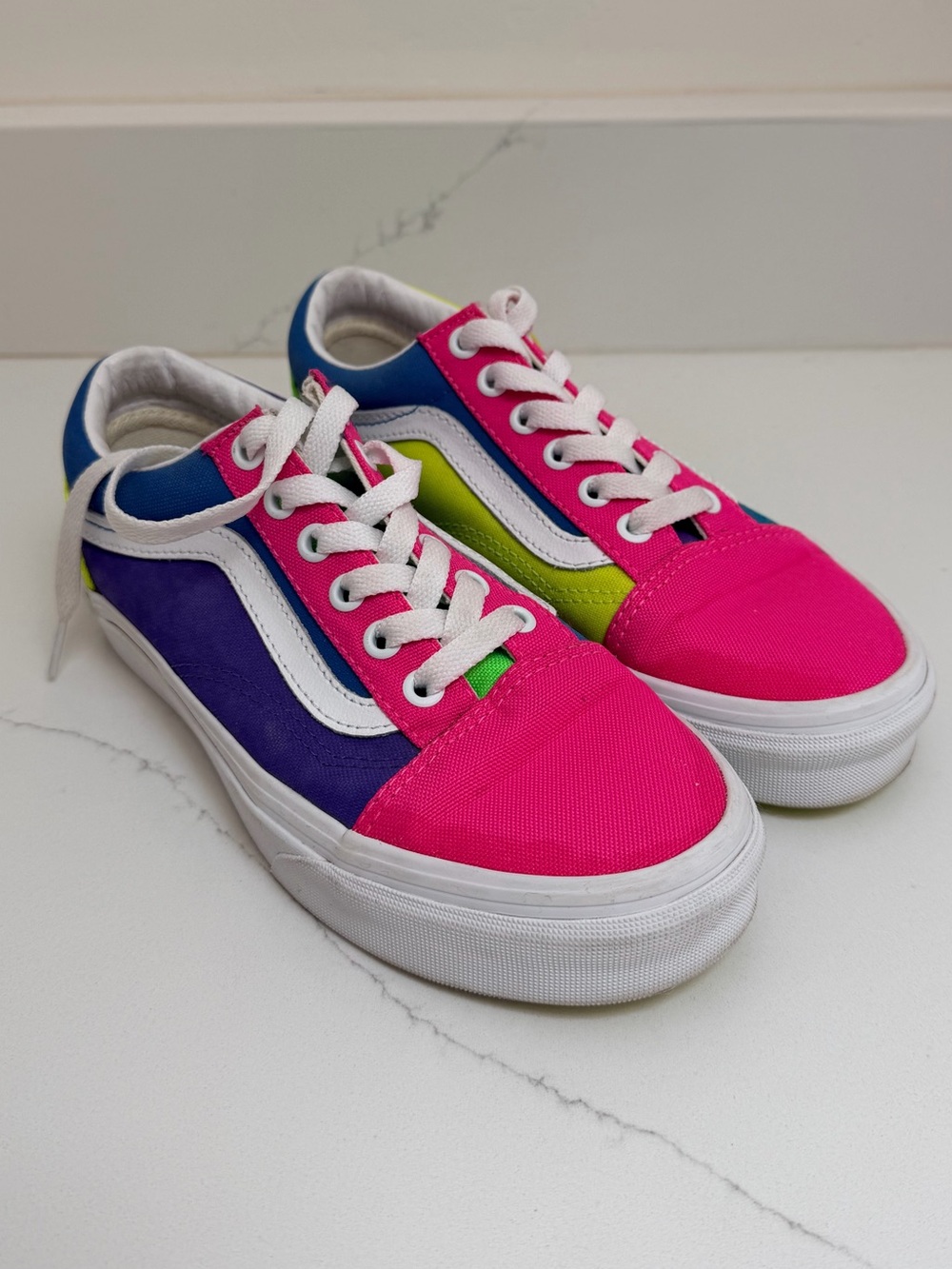 Vans Old Skool Neon Color Block Shoes